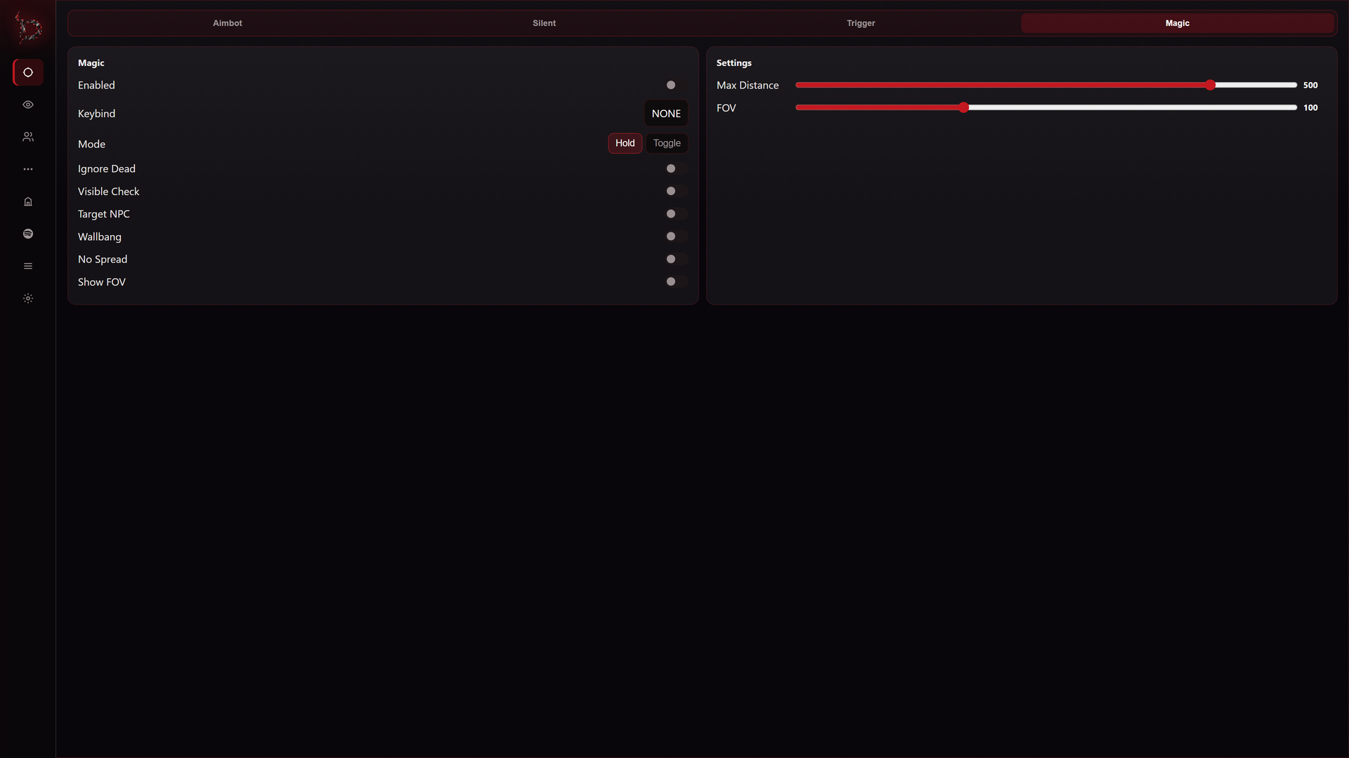 Combat Magic tab