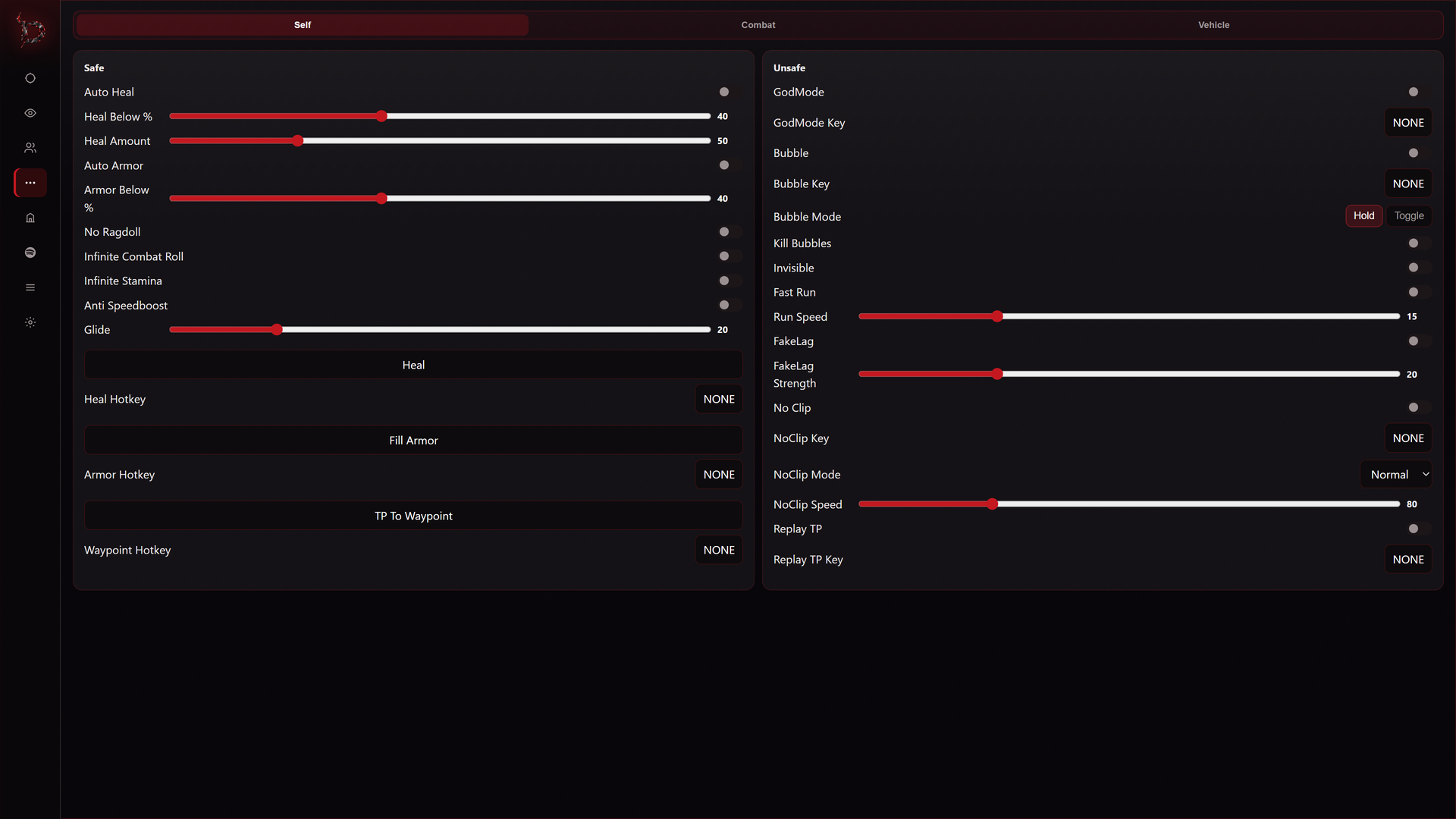 Misc Self tab